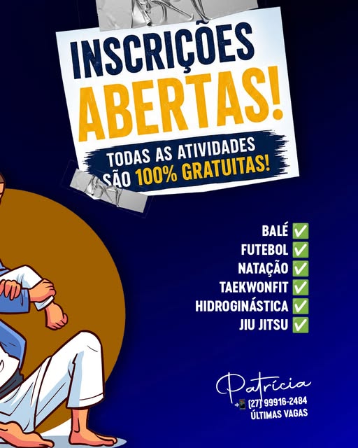 Inscrições abertas – todas as atividades são 100% gratuitas